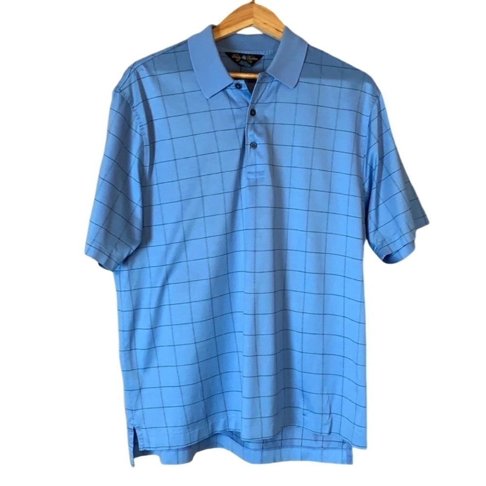 Brooks Brothers Country Club Performance knit Polo Blue Size Medium